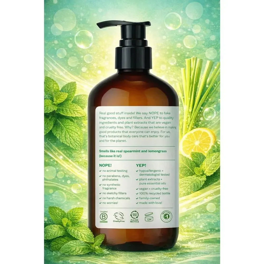 Everyone For Everybody -Spearmint & Lemongrass- Hand Soap - 12.75 fl oz/ 377 mL